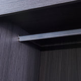Full Size Murphy Bed with Wardrobe and Drawers, Storage Bed, can be Folded into a Cabinet, Gray - Home Elegance USA