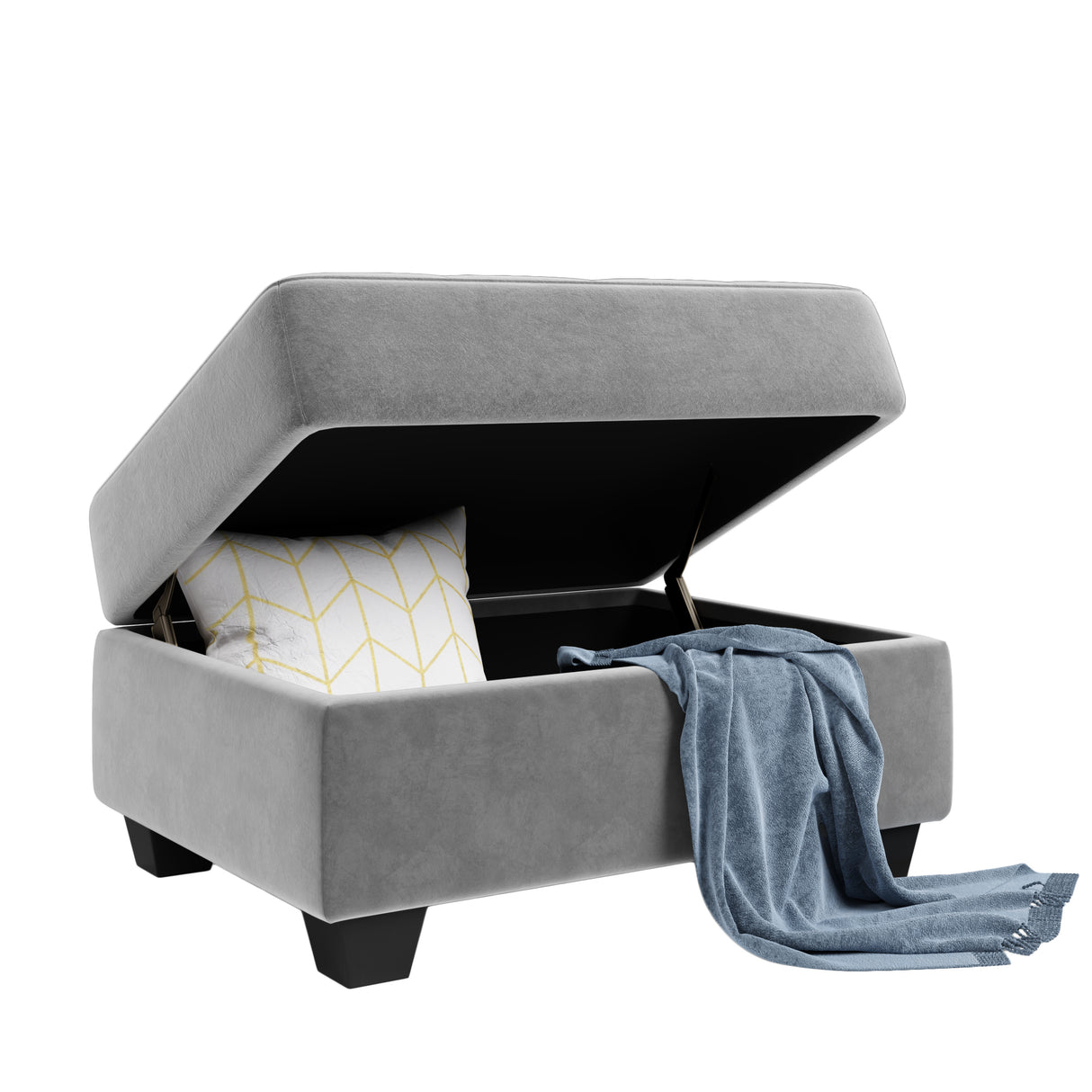 Orisfur. Modern Sectional Sofa with Reversible Chaise, L Shaped  Couch Set with Storage Ottoman and Two Cup Holders for Living Room - Home Elegance USA