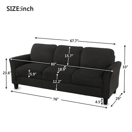 3 - Seat Sofa Living Room Linen Fabric Sofa (3 - Seat Sofa) - WF191004AAB - image - 11