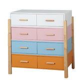 The colorful  free combination cabinet  DRESSER CABINET BAR CABINET, storge cabinet, lockers,Solid woodhandle, can be placed in the living room, bedroom, dining room  color White, blue orange Pink - Home Elegance USA