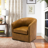 Trenton Swivel Arm Chair - Camel - Home Elegance USA