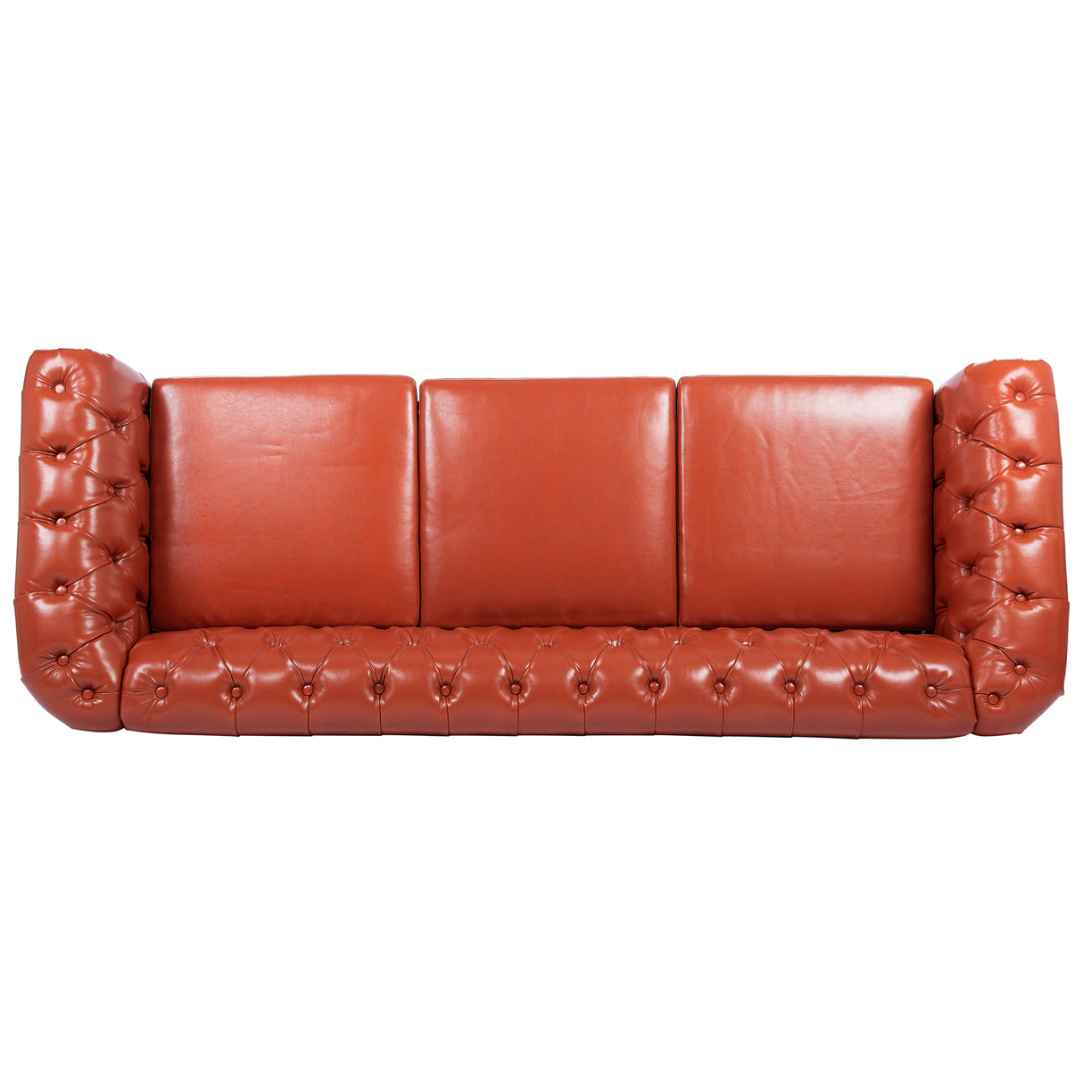 84.65" Rolled Arm Chesterfield 3 Seater Sofa - W68056682 - image - 7