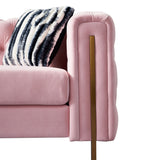 Modern velvet sofa PINK color - Home Elegance USA