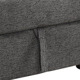 Reversible Sleeper Sectional Sofa Bed with Side Shelf and 2 Stools,Pull-Out L-Shaped Sofa Bed,Corner Sofa-Bed with Storage Chaise Left/Right Hande for Living Room,Blue Black - Home Elegance USA