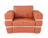 Global United Top Grain Italian Leather  Chair - Home Elegance USA