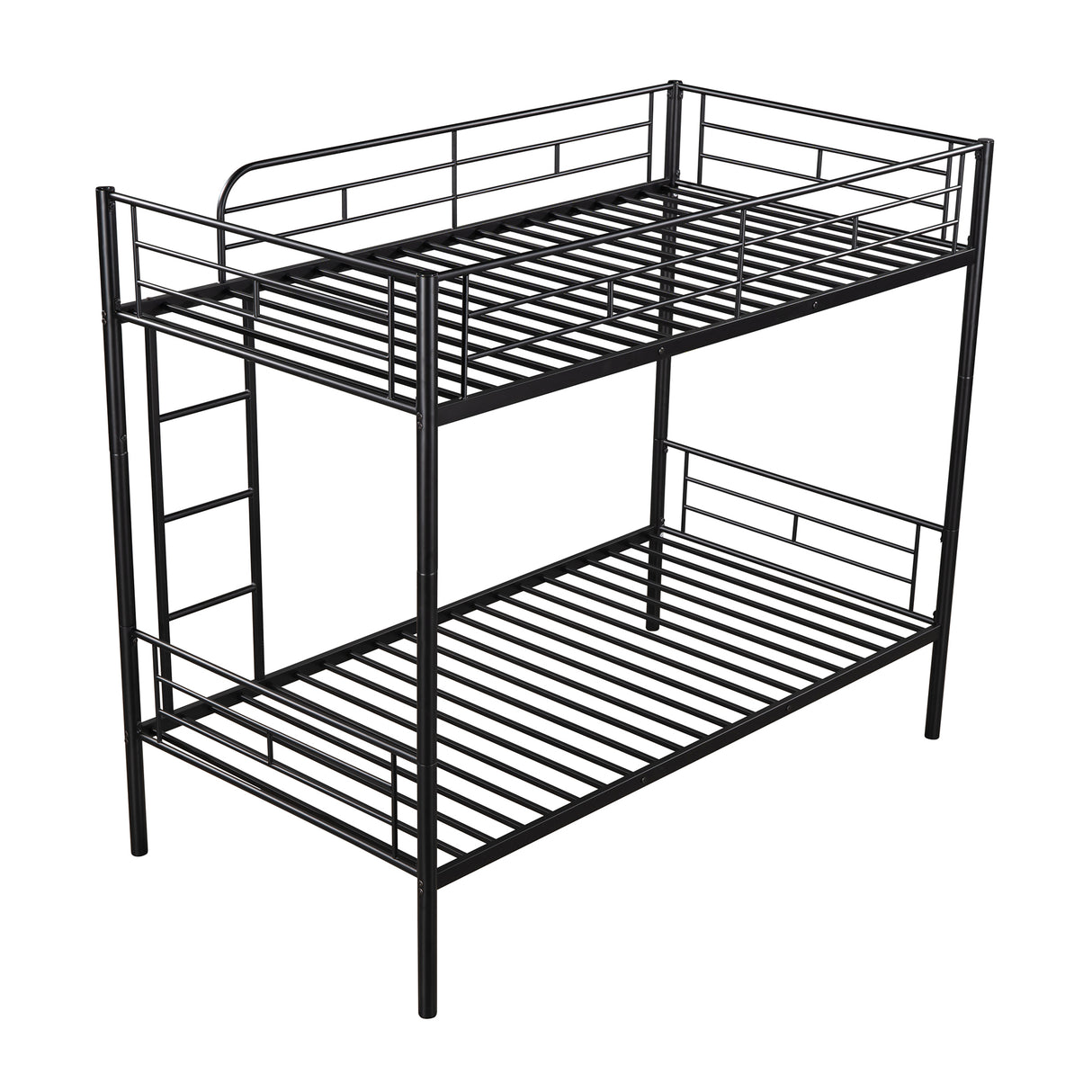 Twin Over Twin Metal Bunk Bed (Black) ( old sku: MF189201BAA ) - Home Elegance USA