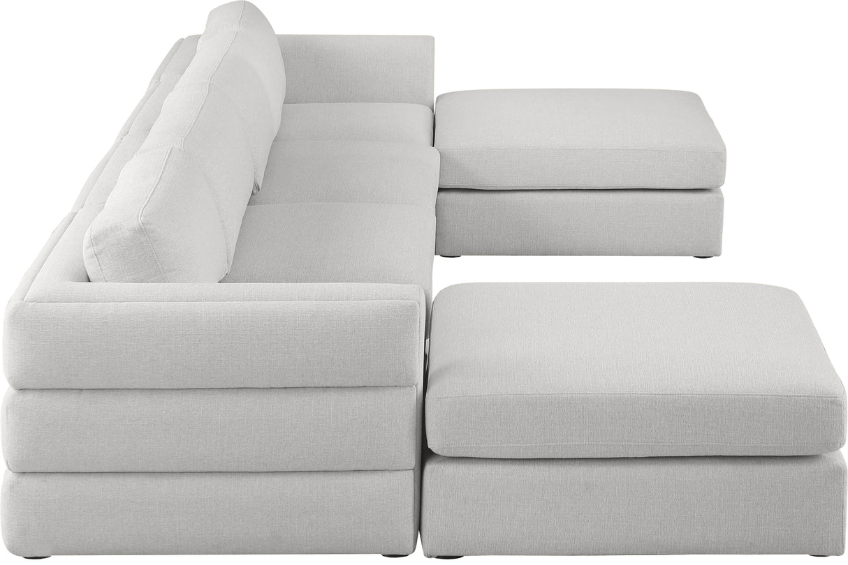 Beckham - Modular Sectional 6 Piece - Beige - Fabric - Modern & Contemporary - Home Elegance USA