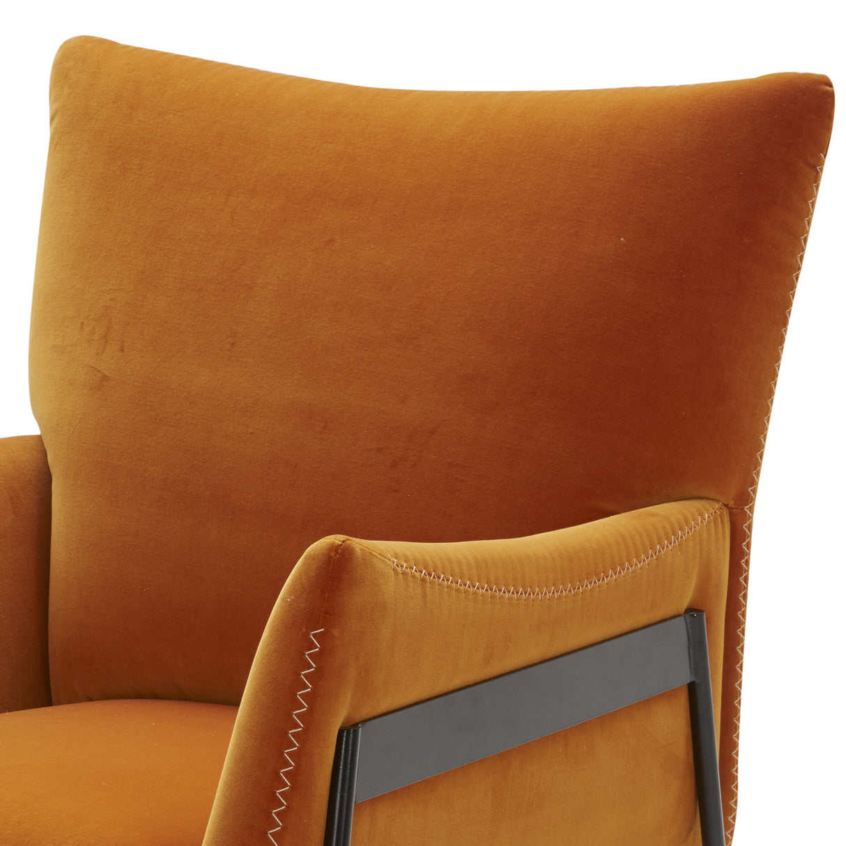 Divani Casa Joseph Modern Orange Fabric Accent Chair - Home Elegance USA