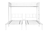 Triple twin bunk bed, can be separated into 3 twin beds - Home Elegance USA