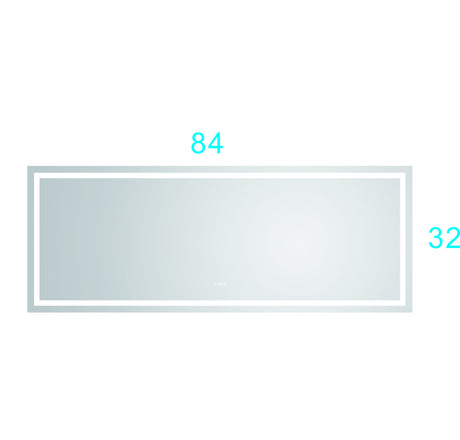 LTL needs to consult the warehouse address84*32LED Lighted Bathroom Wall Mounted Mirror with High Lumen+Anti-Fog Separately Control+Dimmer Function