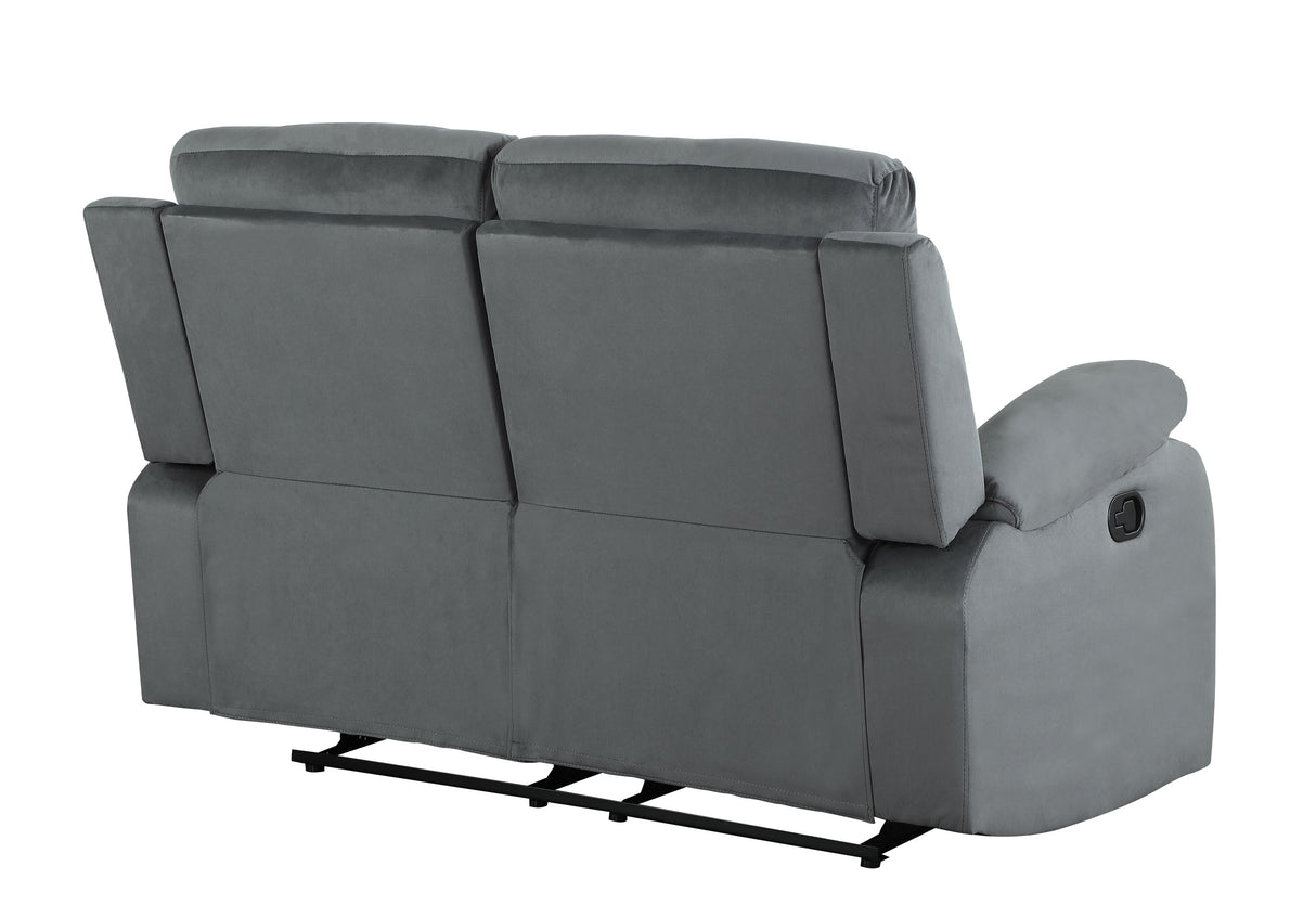 Global United Reclining Transitional Microfiber Fabric Loveseat