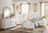 Classic Traditional Style Dresser of 6x Drawers White Finish Bedroom Antique Handles Wooden Furniture - Home Elegance USA