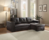 Lloyd - Sectional Sofa - Black PU - Home Elegance USA