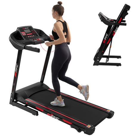 FYC Folding Treadmill for Home - 330 LBS Weight Capacity Running Machine with Incline/Bluetooth, 3.5HP 16KM/H Max Speed Foldable Electric Treadmill Easily Assembly, Home Gym Workout Exercise