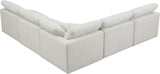 Plush - Cloud 5 Piece Modular Sectional - Cream - Fabric - Home Elegance USA