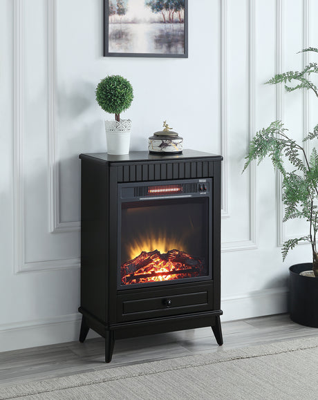 ACME Hamish Fireplace in Black Finish AC00851 Home Elegance USA