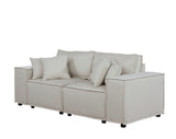 Elson Loveseat in Beige Linen Home Elegance USA