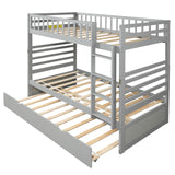 Orisfur. Twin Bunk Beds for Kids with Safety Rail and Movable Trundle bed