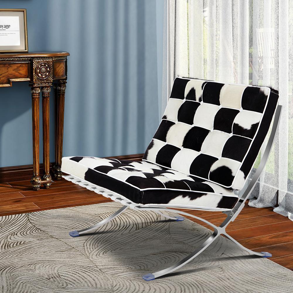 Horsehair Real Leather Lounge chair Home Elegance USA