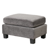 122.1" *91.3" 4pcs Sectional Sofa with Ottoman with Right Side Chaise velvet fabric Dark Gray - SG000810AAE - image - 26