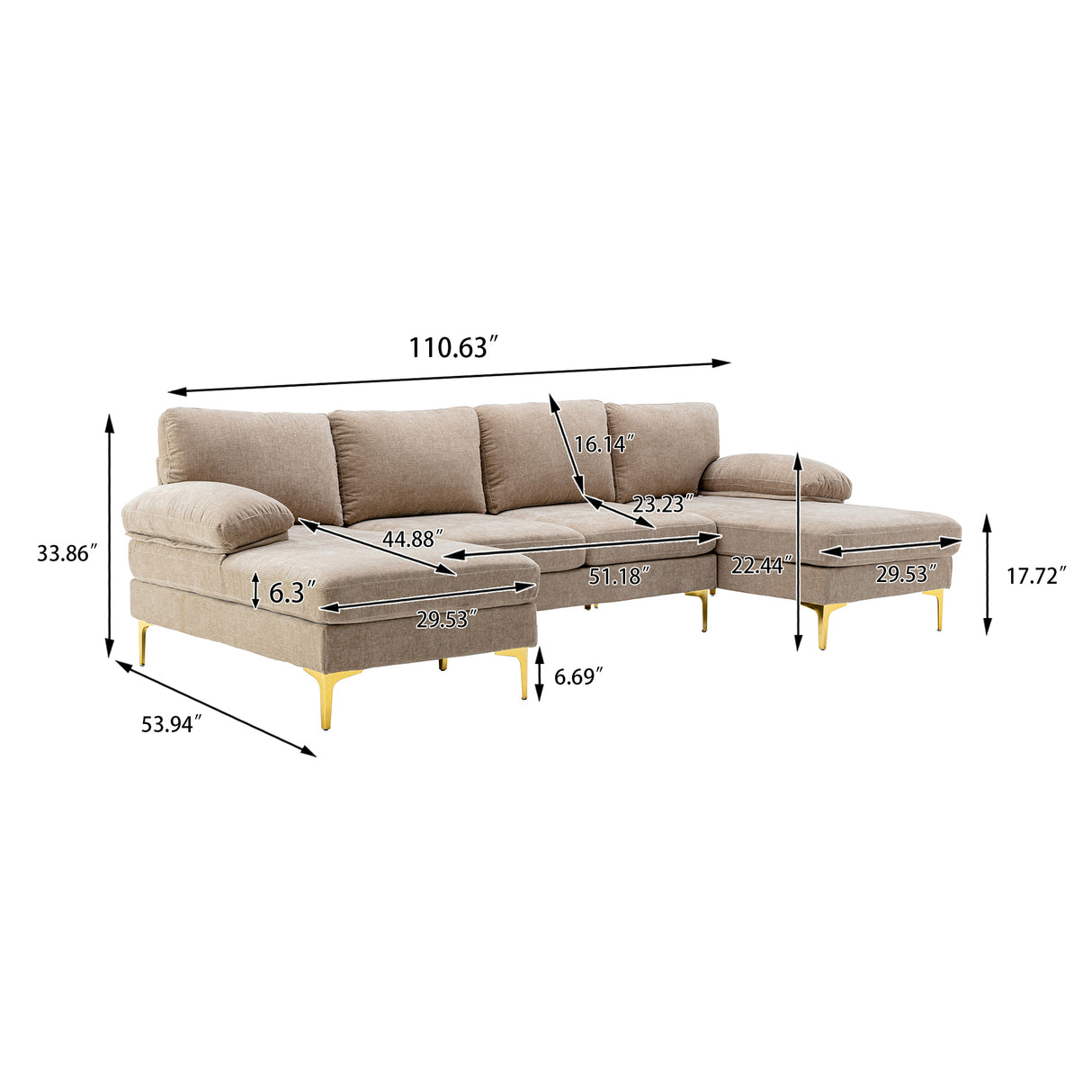 COOLMORE Accent sofa /Living room sofa sectional  sofa - Home Elegance USA