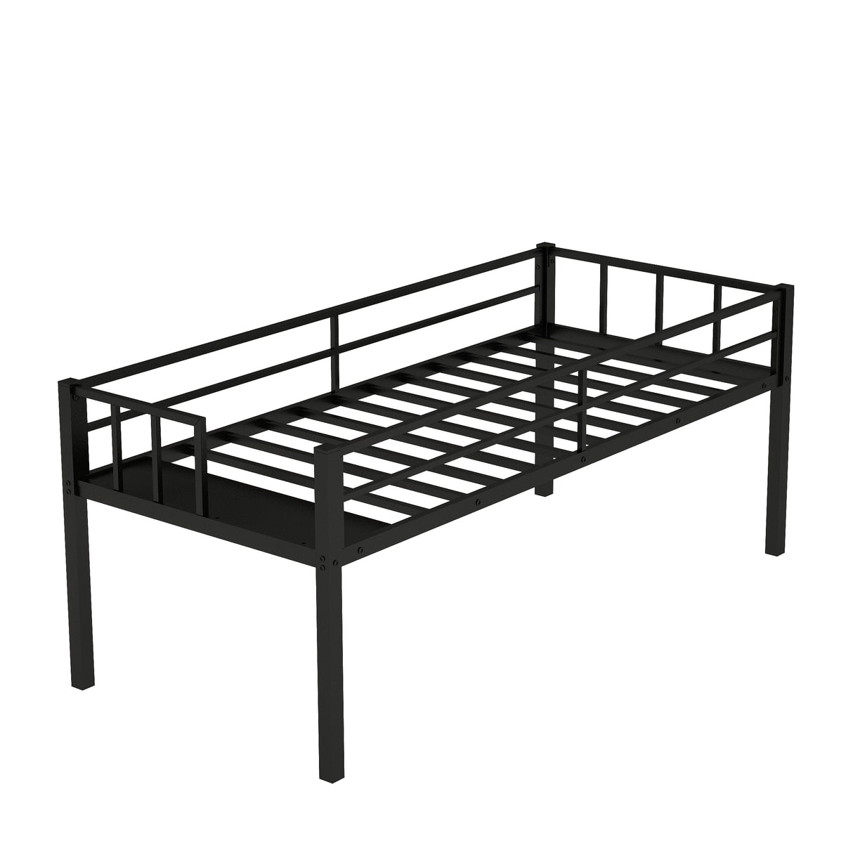 Twin over Twin & Twin Bunk Beds for 3, Twin XL over Twin & Twin Bunk Bed Metal Triple Bunk Bed, Black (Pre-sale date: June 10th) - Home Elegance USA