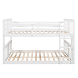 Full Over Full Bunk Bed with Ladder, White (OLD SKU :LP000207AAK) - Home Elegance USA