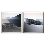 Space Odyssey (Set Of 2) - 48" x 48" - Charcoal Frame - Home Elegance USA