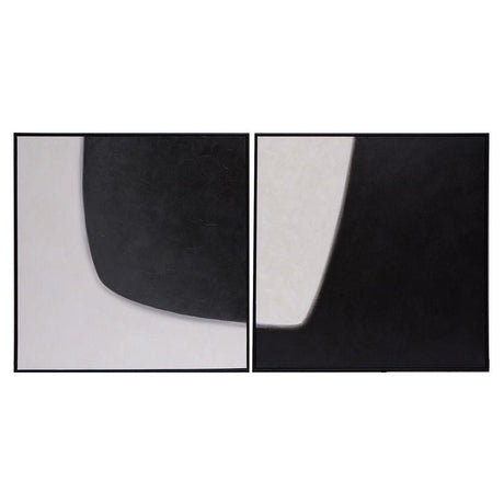 Double Cross (Set Of 2) - 48" x 48" - Black Floater Frame - Home Elegance USA