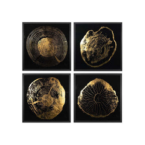 Time Lines (Set Of 4) - 30" X 30" - Charcoal Frame | Sunpan