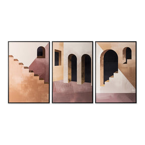 Sierra Nights (Set Of 3) - 40" X 60" - Black Frame | Sunpan