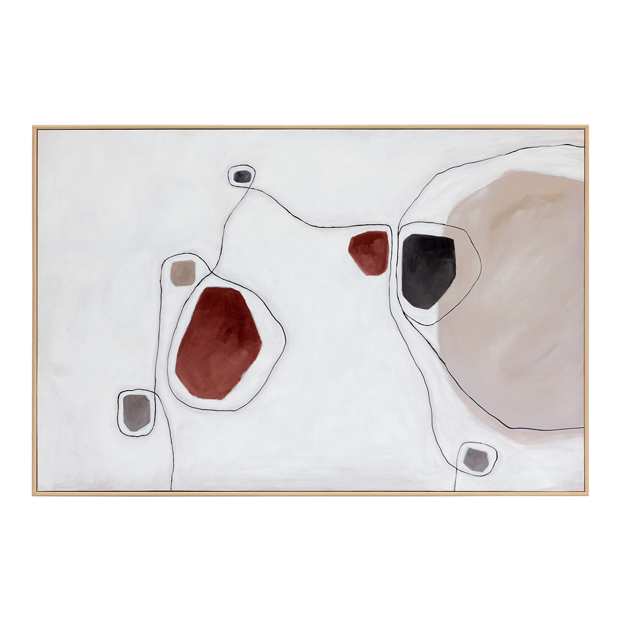 Connectivity - 72" X 48" - Natural Floater Frame - Home Elegance USA