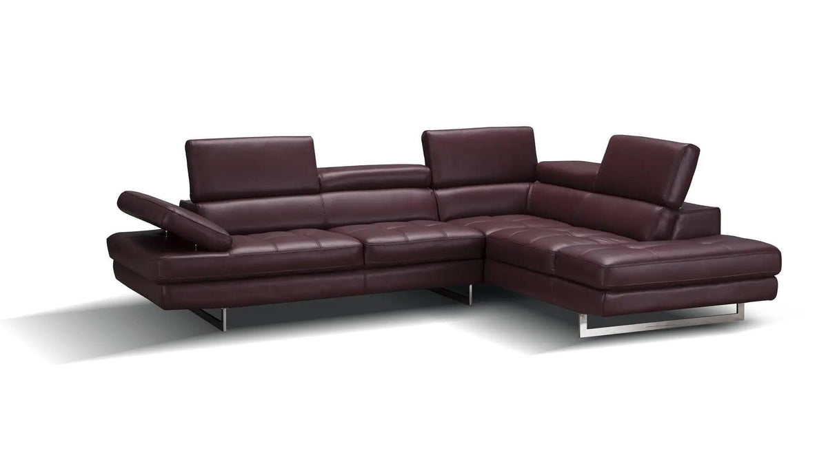 A761 Italian Leather Sectional | J&M | Home Elegance USA