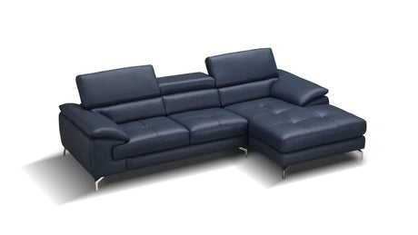 A973B Premium Leather Sectional | J&M - A973B - 179065 - BLUE - RHF - image - 17