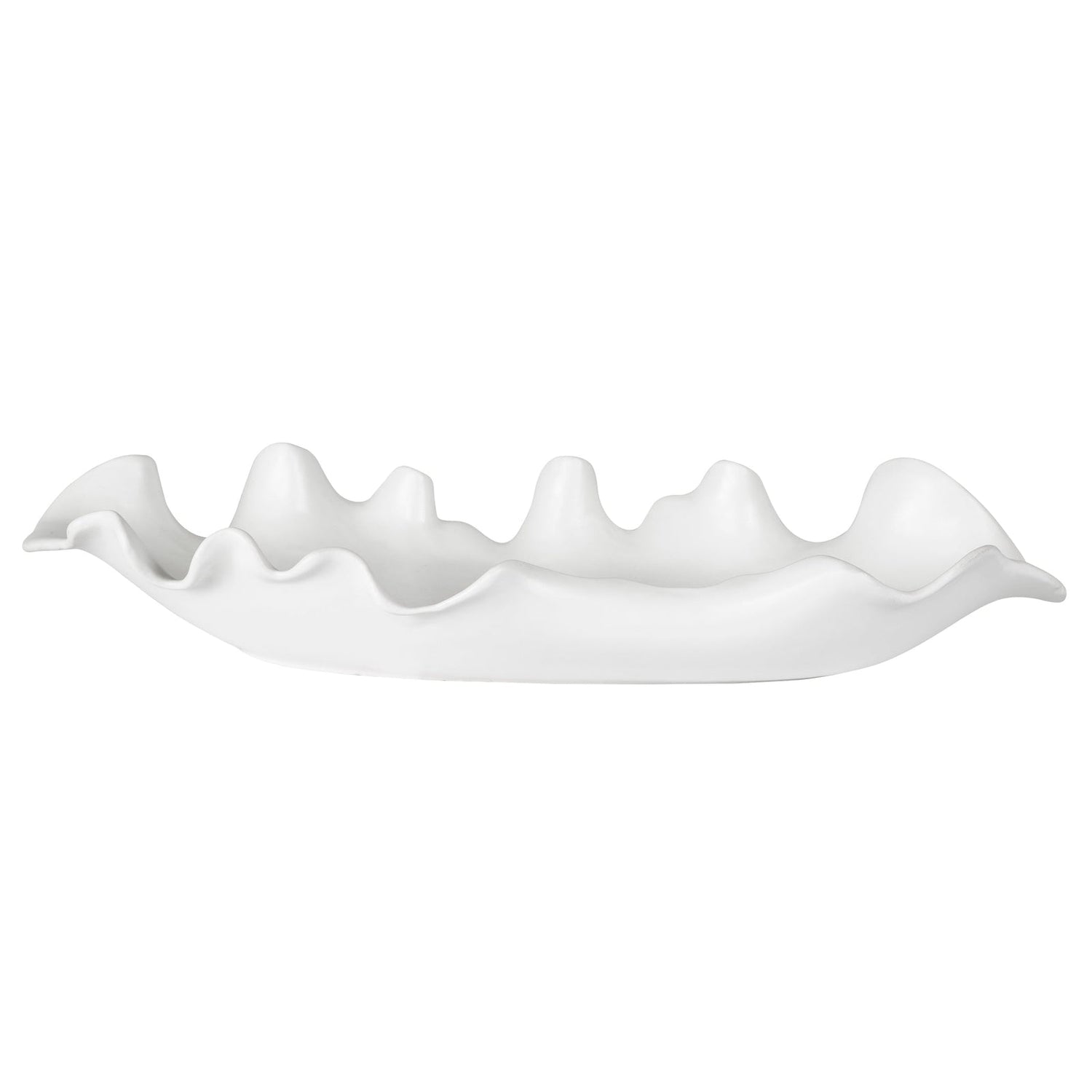 Uttermost Ruffled Feathers Modern White Bowl - Home Elegance USA