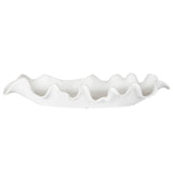 Uttermost Ruffled Feathers Modern White Bowl - Home Elegance USA