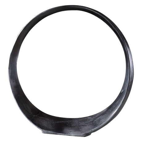 Uttermost Orbits Black Nickel Large Ring Sculpture - Home Elegance USA
