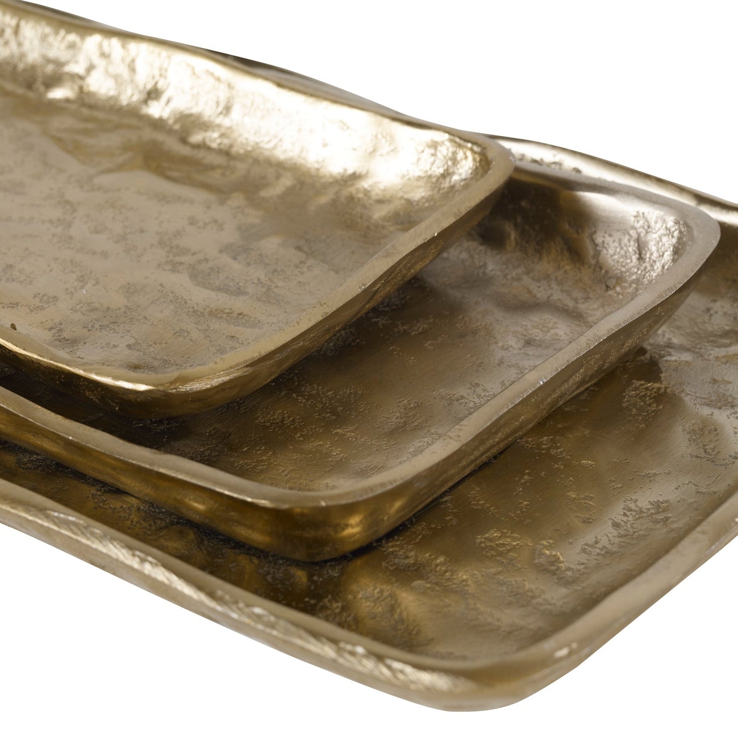 Artisan Antique Gold Trays - Set Of 3 | Uttermost | Home Elegance USA