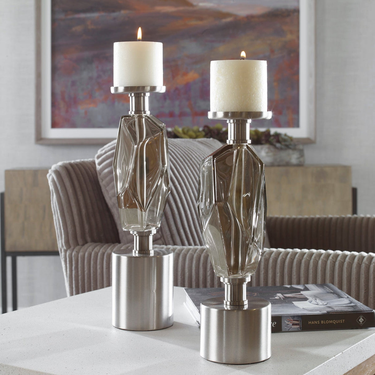 Uttermost Ore Candleholders - Set Of 2 - Home Elegance USA