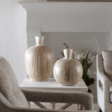 Uttermost Islander White Washed Vases - Set Of 2 - Home Elegance USA