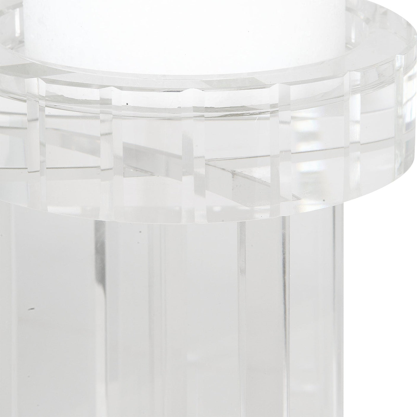 Uttermost Crystal Pillar Candleholders - Set Of 2 - Home Elegance USA