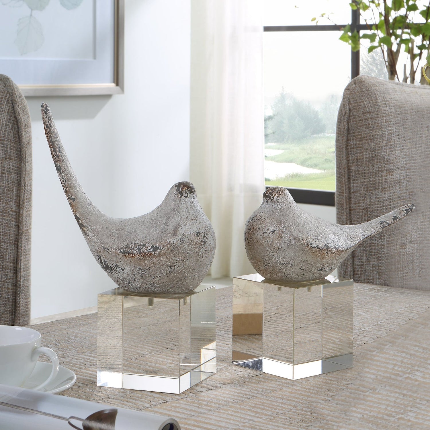 Better Together Bird Sculptures - Set Of 2 | Uttermost | Home Elegance USA