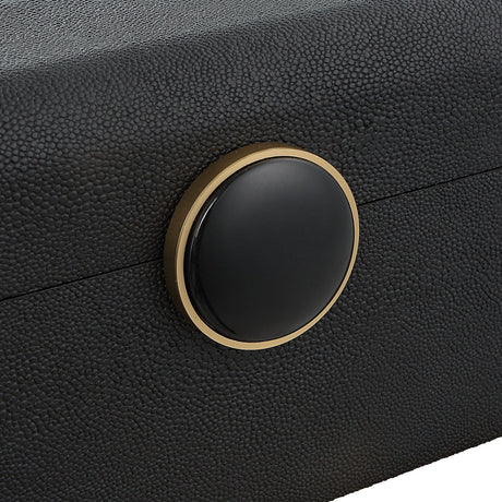 Uttermost Lalique Black Shagreen Box - Home Elegance USA