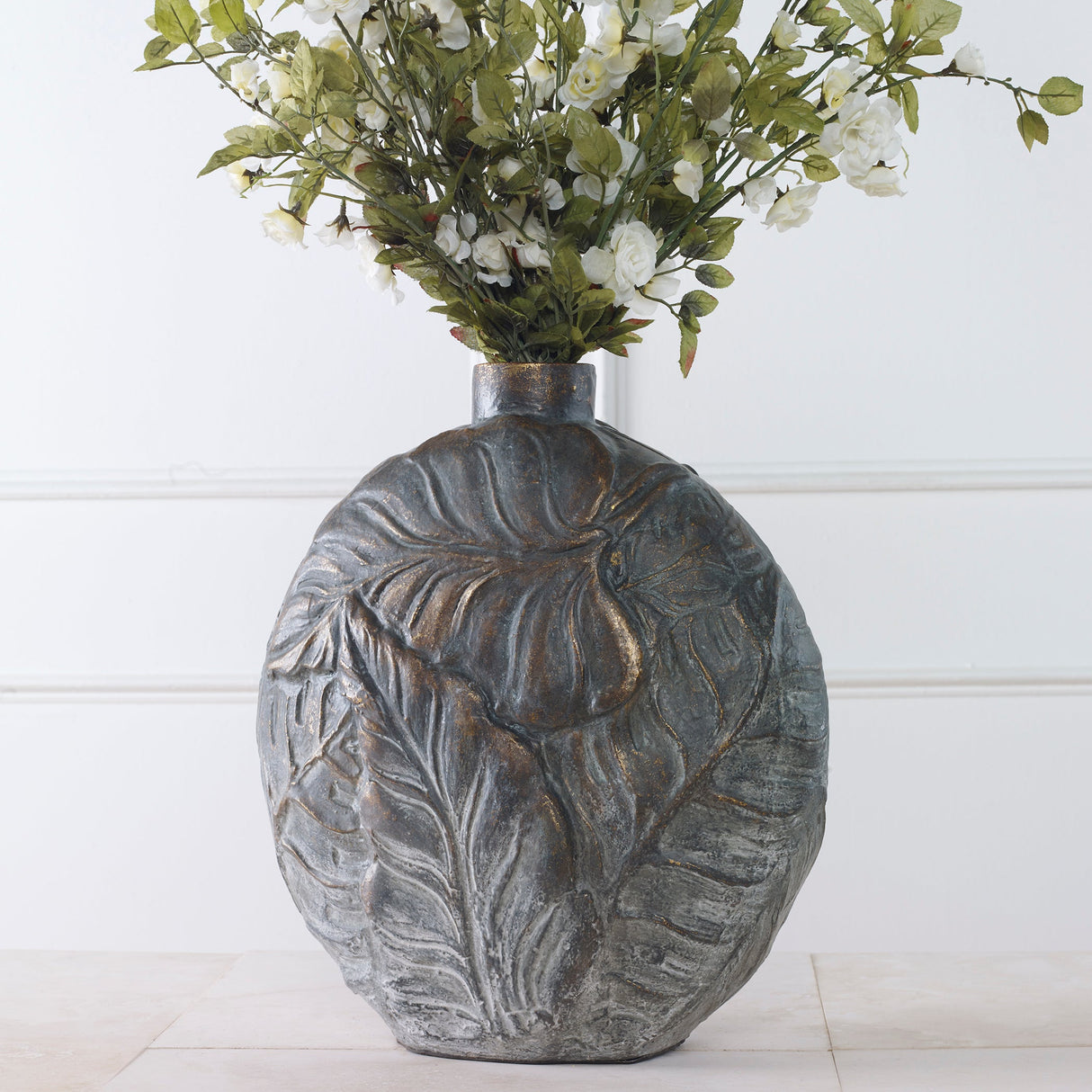 Uttermost Palm Aged Patina Paradise Vase - Home Elegance USA