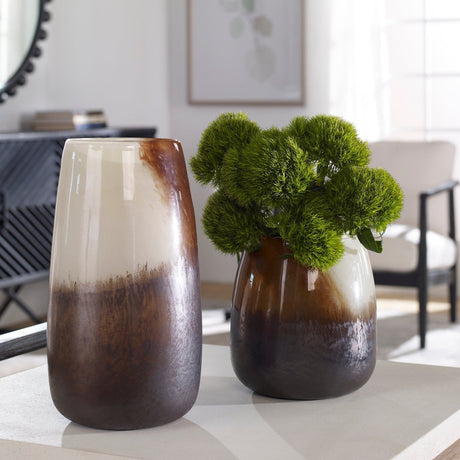 Desert Wind Glass Vases - Set Of 2 | Uttermost | Home Elegance USA
