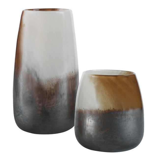 Uttermost Desert Wind Glass Vases - Set Of 2 - Home Elegance USA