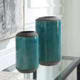 Uttermost Maui Aqua Blue Vases - Set Of 2 - Home Elegance USA