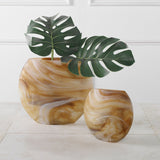 Uttermost Fusion Swirled Caramel & Ivory Vases - Set Of 2 - Home Elegance USA