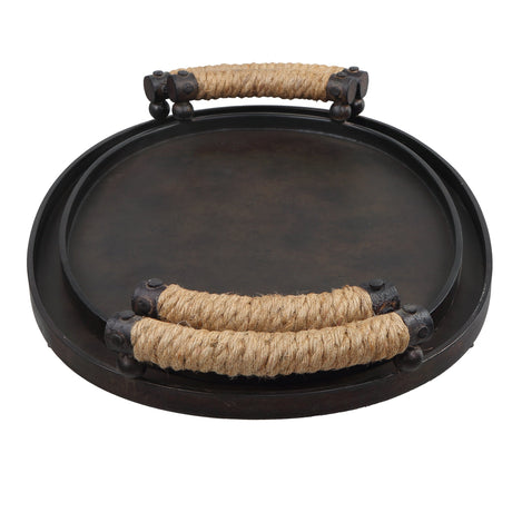 Uttermost Viggo Bronze Trays - Set Of 2 - Home Elegance USA