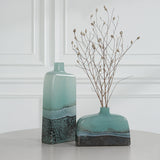 Uttermost Fuze Aqua & Bronze Vases - Set Of 2 - Home Elegance USA